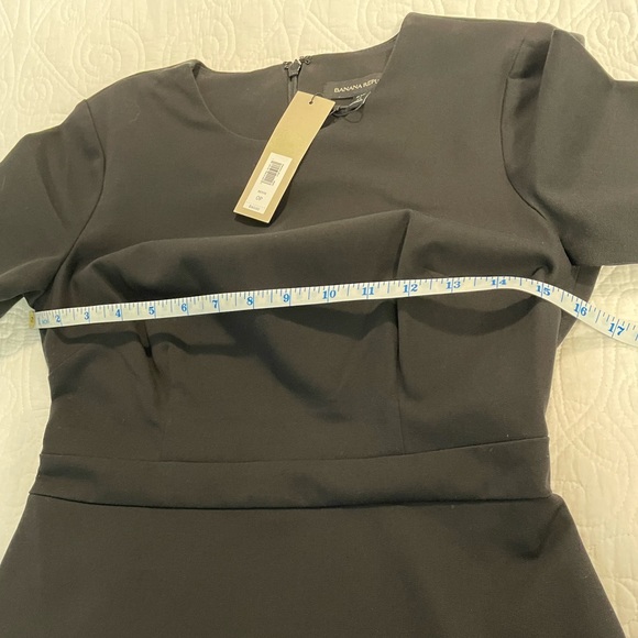 Banana Republic Short Sleeve Faux Wrap Ponte Dress Size 0P - Picture 10 of 12